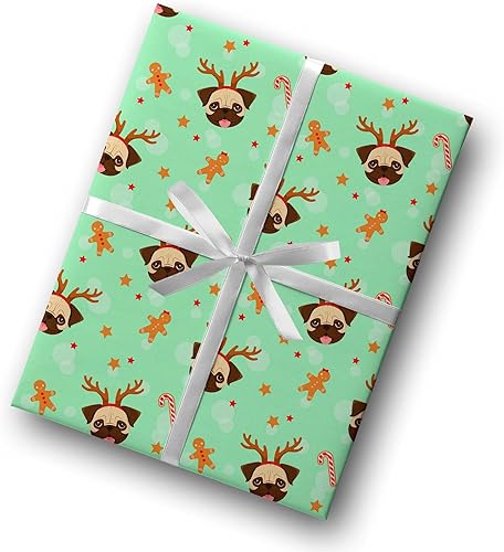 Miniatura 5 de Bonito papel de regalo para cachorros y cachorros papel de regalo grueso para decoración de fiestas navideñas rollo de 6 pies x 30 pulgadas