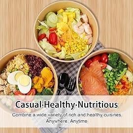 TOPtoper 80 Pcs 30 OzWITHOUT LIDS Large Paper Bowls Disposable Soup Bowls Bulk Plastic Free Party Supplies for Hot/Cold Food, Soup (30 OZ)