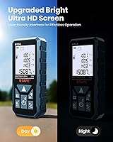 Vista 5 de DTAPE - Medidor de distancia láser digital de 165 pies, herramienta de medición láser de alta precisión mejorada, cinta métrica electrónica