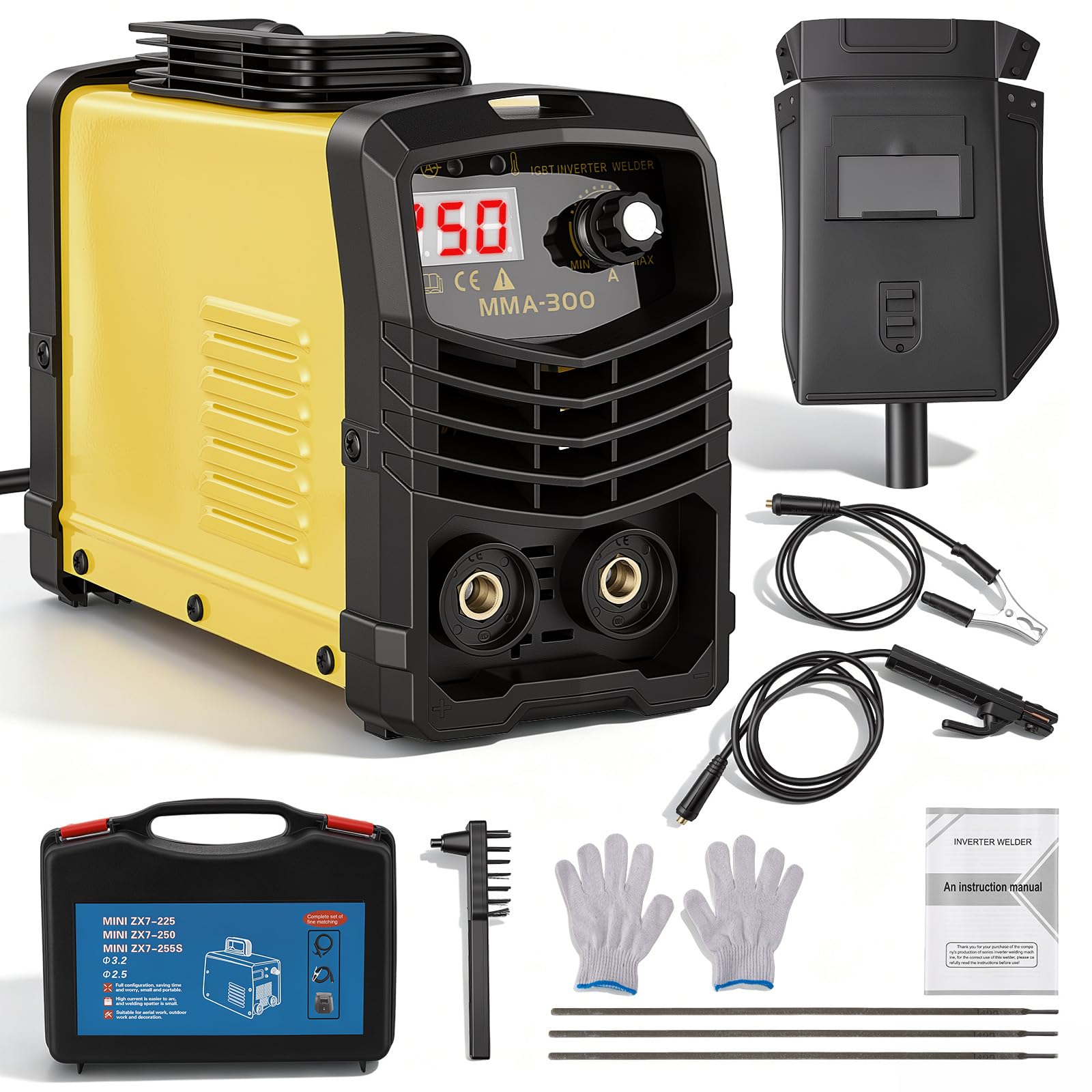 250A Stick Welder, 220V MMA Welding Machine with Hot Start & Arc Force, Digital Display, Portable Mini MMA Welder Machine for Home DIY Use