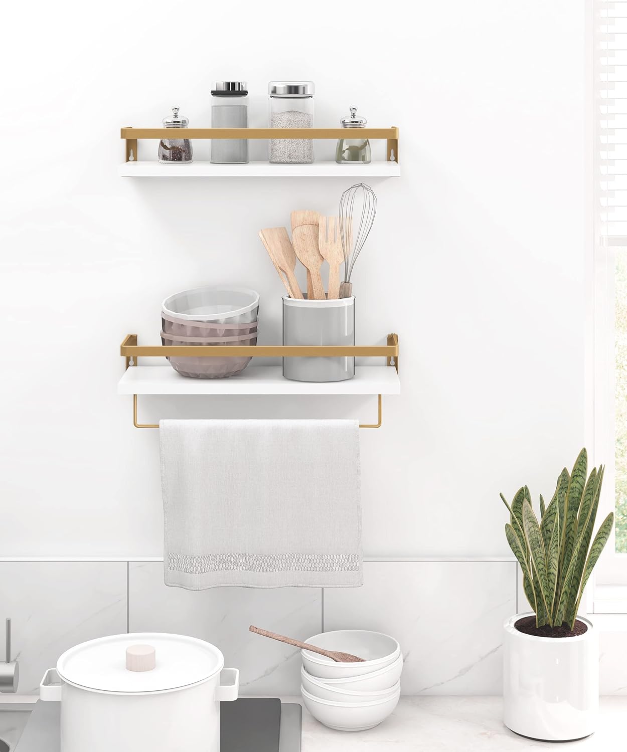 Honor 90 Funda Estante Flotante De Alto Brillo Para Montar En Pared - Ideal Para Cocina, Baño O Sala (color Negro/blanco/crema) Estante MDF Brillo OPTIMAL PRODUCTS