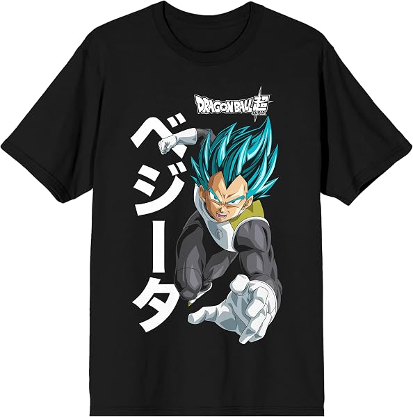 Bioworld Dragon Ball Super Saiyan Vegeta Camiseta para hombre