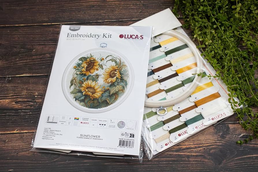 Amazon.com: Luca-S Cross Stitch Kit Sunflower, Counted Cross