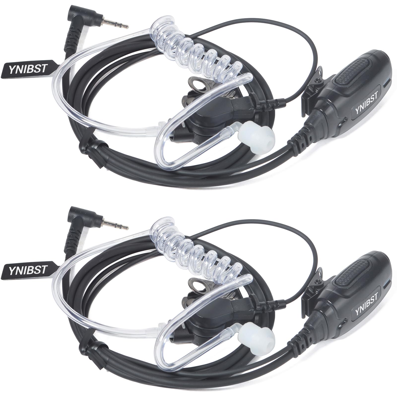 YNIBST Universal Discreet Air Tube Earpiece with PTT for Walkie Talkie