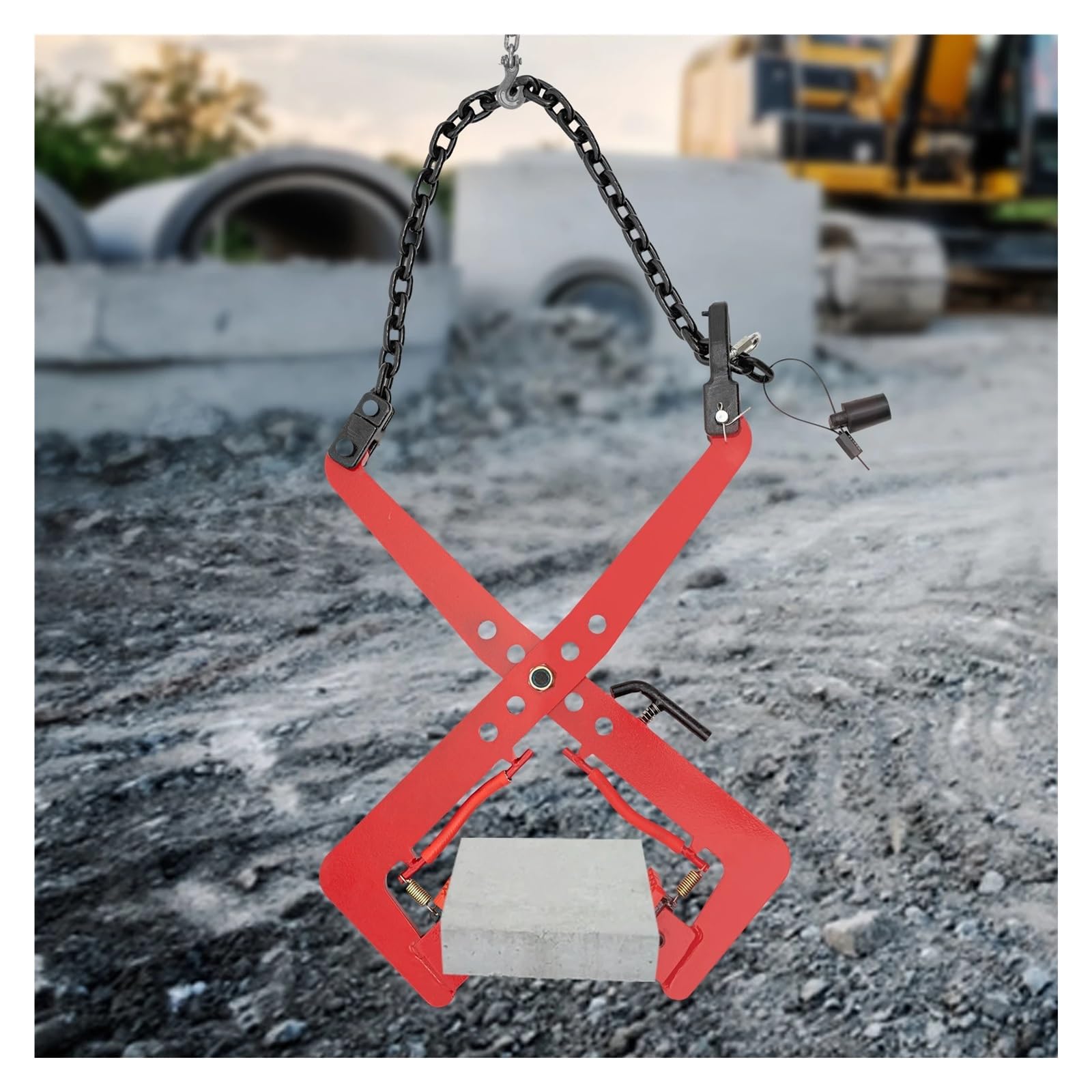 Zaciski łańcuchowe do podnoszenia kamieni o dużej wytrzymałości Zaciski przesuwne Nośniki Edgestone Zaciski do bezpiecznego transportu materiałów