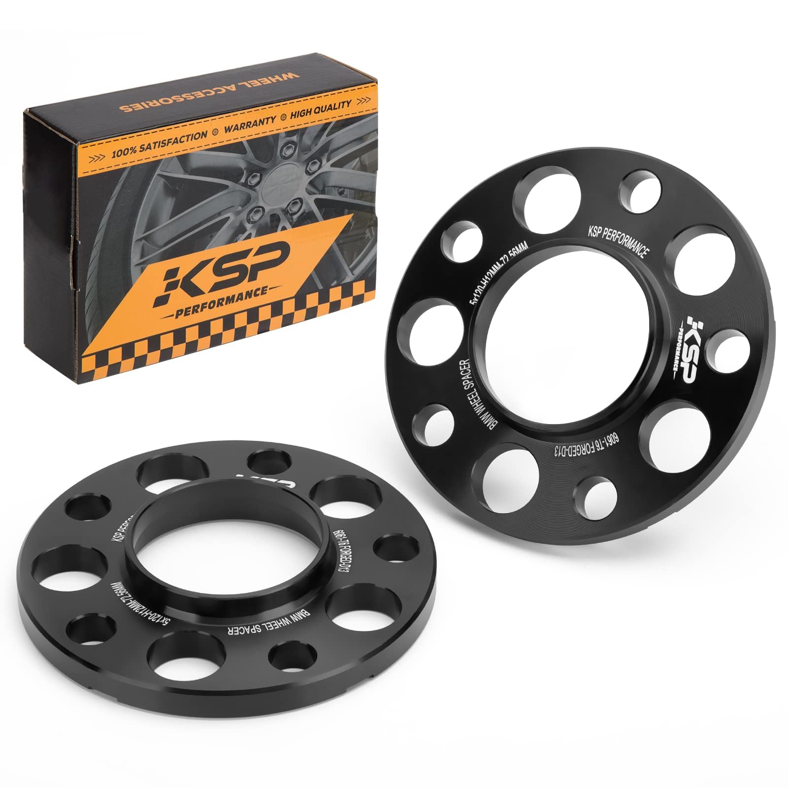 KSP PERFORMANCE5X120mm Wheel Spacers, 2PCS 12mm Hubcentric Forged Tuning Spacer for E36 E46 E90 E92 E60 318i 323i 325i 328i 330i 335i 525i 545i Hub Bore 72.56mm Without Lug Bolts