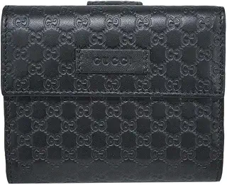 [グッチ] 2つ折り財布 464916 BMJ1G 1000 【アウトレット】 マイクロ シマ ブラック 黒 [並行輸入品]