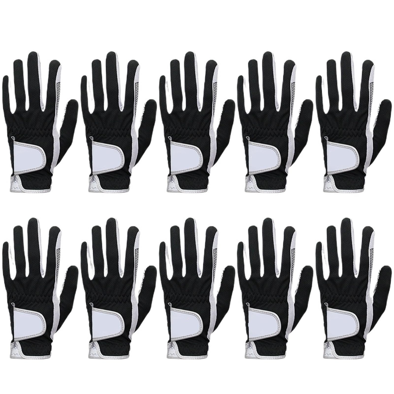 Genérico Compatible con 10 Guantes de Golf de Mano Izquierda for Hombre, Malla 3D Verde, Suministros de Microfibra Antideslizantes y Transpirables