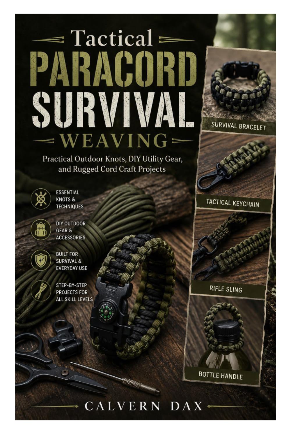TACTICAL PARACORD SURVIVAL WEAVING: Practical Outdoor Knots, DIY Utility Gear, and Rugged Cord Craft Projects