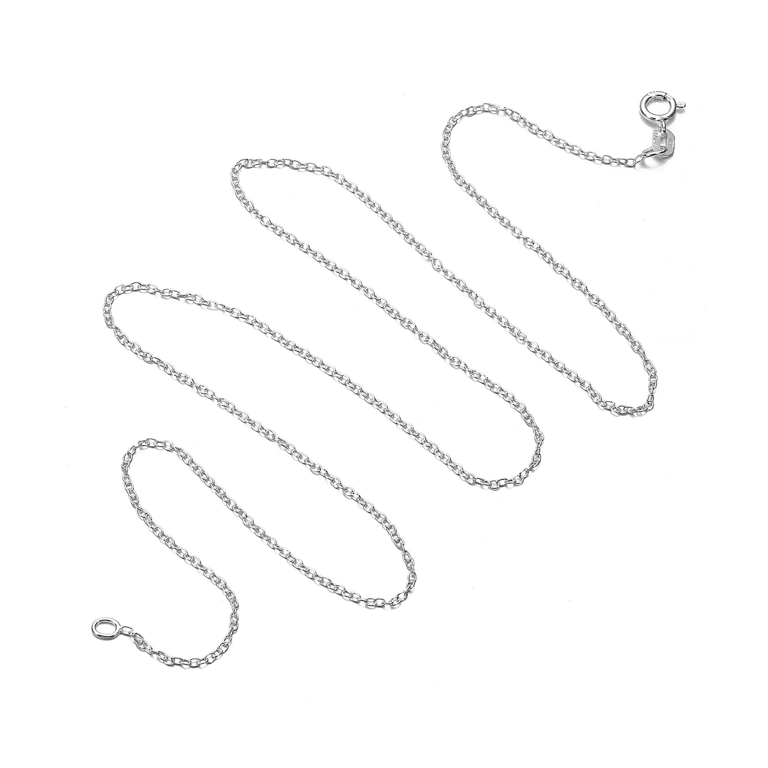 Solid Sterling Silver Necklace for Children - 0.7-1mm Box Chain - Hypoallergenic and Tarnish Resistant - Classic Design, Comfortable Fit - 12" - By Kezef Creations