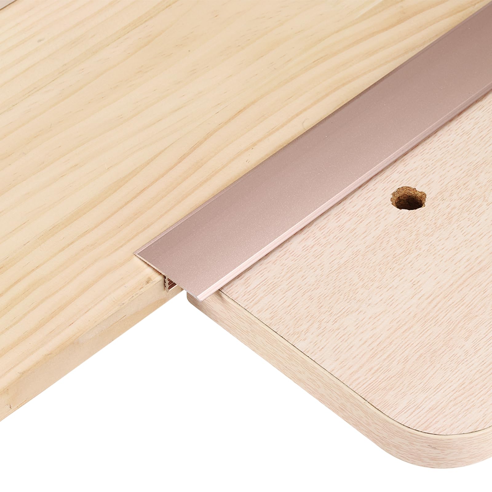 sourcing map 2.9ft x 1.3" T Molding Floor Transition Strips, Aluminium Alloy Vinyl Flooring Gap Trim for Joining Laminate Planks Tiles Floor Gaps, Light Purple