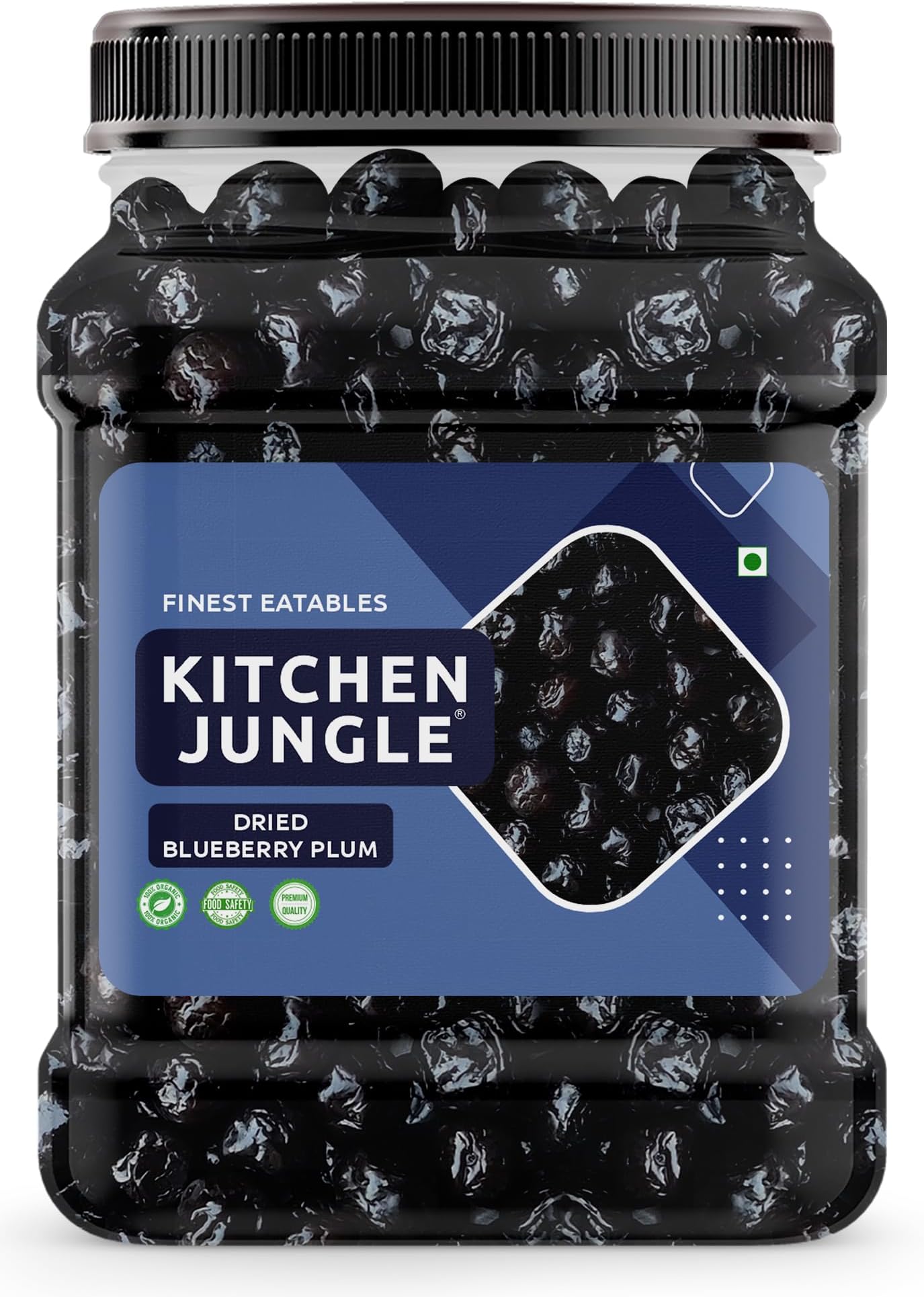Kitchen Jungle Fresh Dried Blueberry plum 500gm | Sweet and Delicious | Healthy Snack, Rich in Calcium, Vitamin K, Boost Immunity