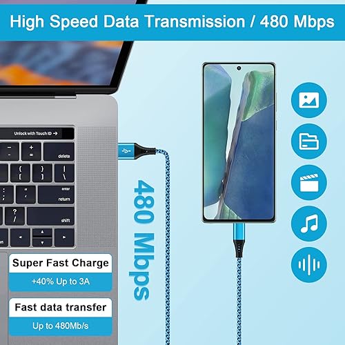 Miniatura 3 de Cable de carga rápida USB C Pixel 7a para Android Auto, 1.536 pies, USB tipo C a puerto USB A C, cable de teléfono celular para Google Pixel 6 5,