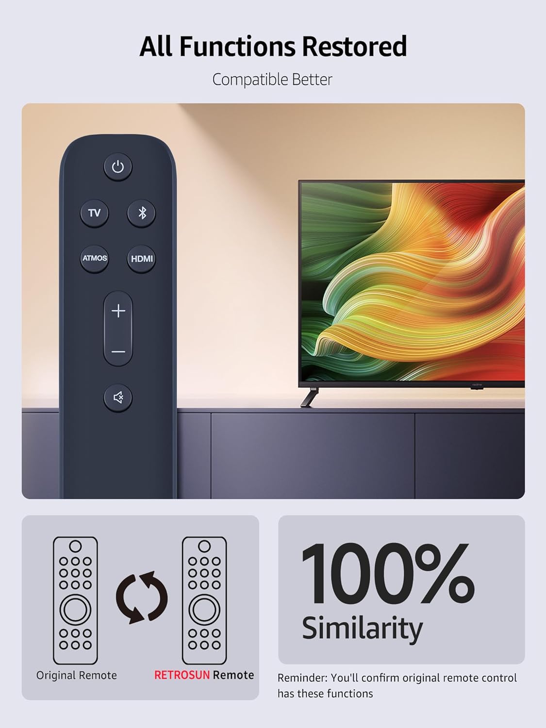 New Replacement Sound Bar Remote Control for JBL Bar 5.0 Channel Multibeam Soundbar