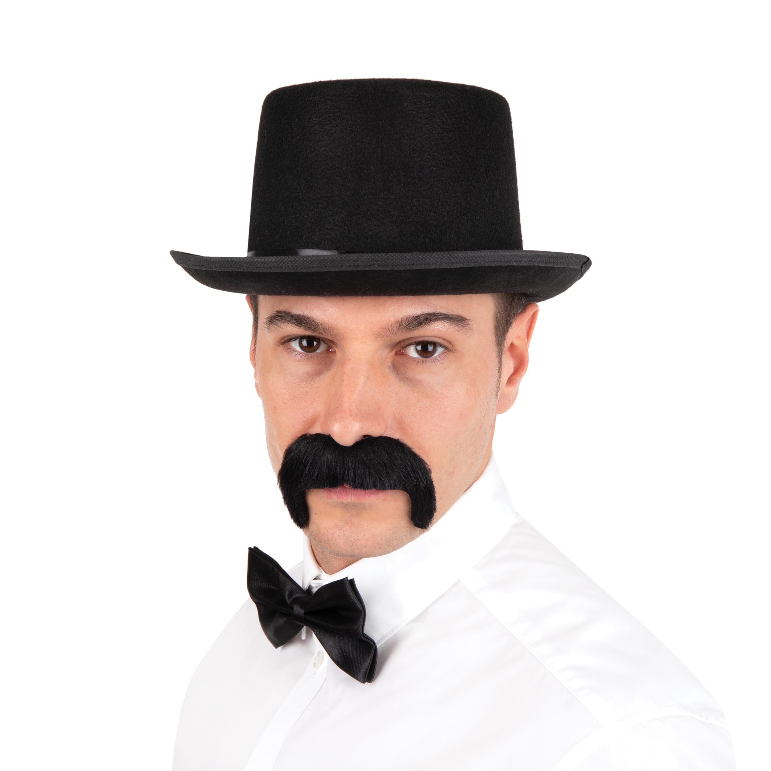 Moustache Et Barbe Collant - Accessoire De Déguisement Gris - Autocollant Réutilisable - Pour Carnaval, Cosplay, Fêtes