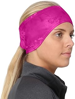 Print Headband | Ponytail Headband for Women | Ear Warmer for running and hiking - pink splash