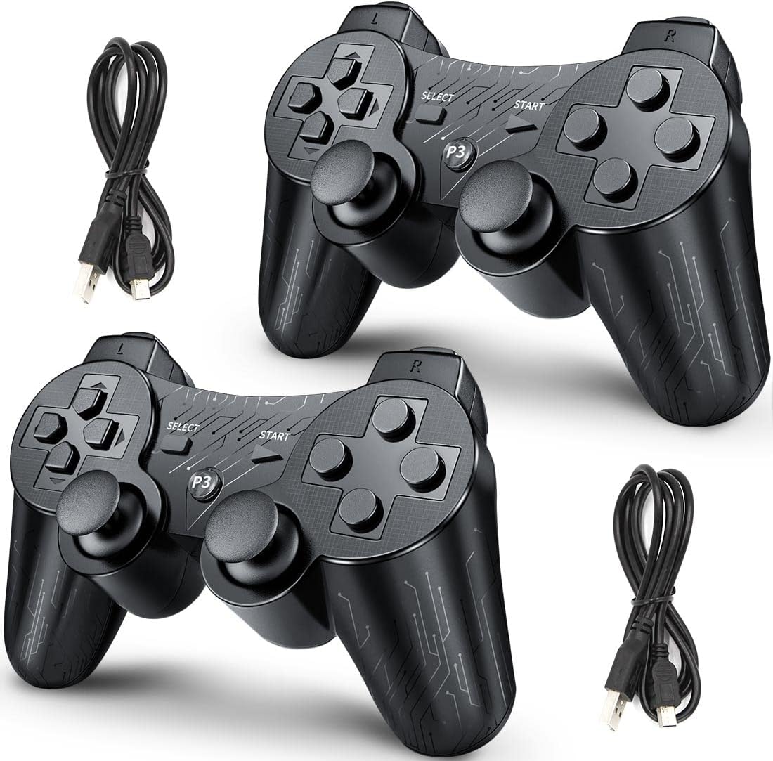 Controller for PS3 Controller Wireless for Playstation 3 Controller Wireless for PS3 Wireless Controller for PS3 Remote Controller with Double Shock 3. Motion Sensor