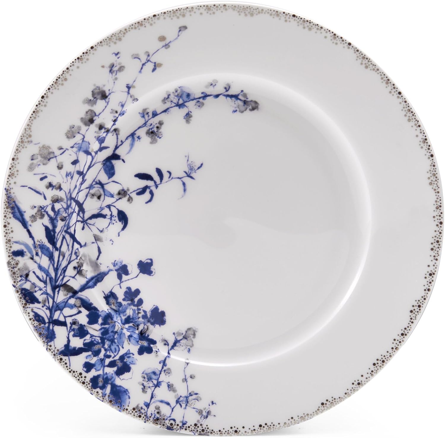 Mikasa Kaia Floral Bone China Dinner Plates, Set of 4, 11 Inch