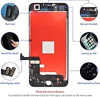 Vista 2 de Reemplazo de pantalla para iPhone 7 Plus de 5.5 pulgadas, color negro, Diykitpl pantalla LCD digitalizadora 3D Touch de repuesto para A1661, A1784