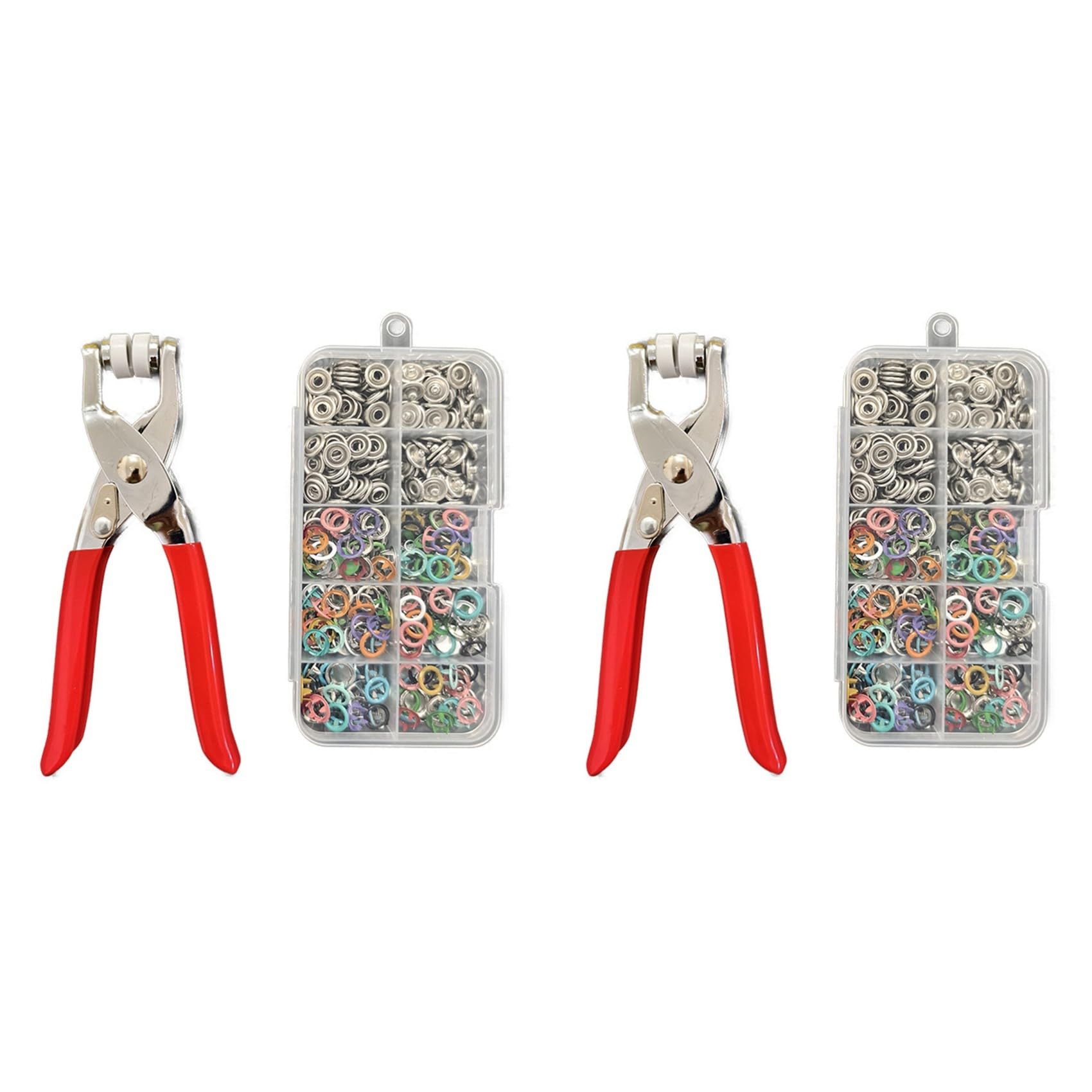 Jnchdghwa 2X Grommet Pliers Kit Punch Kit the Snap Fastener Kit Grommet Tool Kit