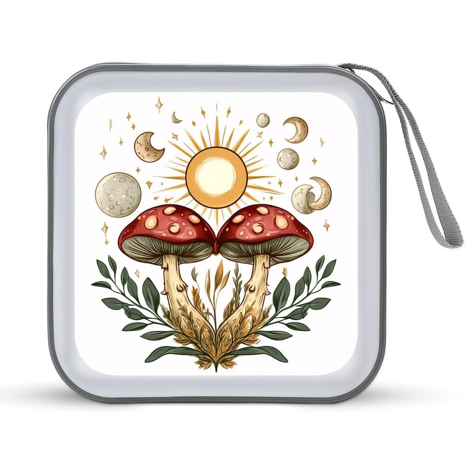 Mushroom CD Case Portable DVD Holder Storage Organizer for Home Travel