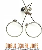 Vista 39 de Lentes estilo victoriano Steampunk con diseño de brújula, lentes de colores y lupa ocular A.Azul