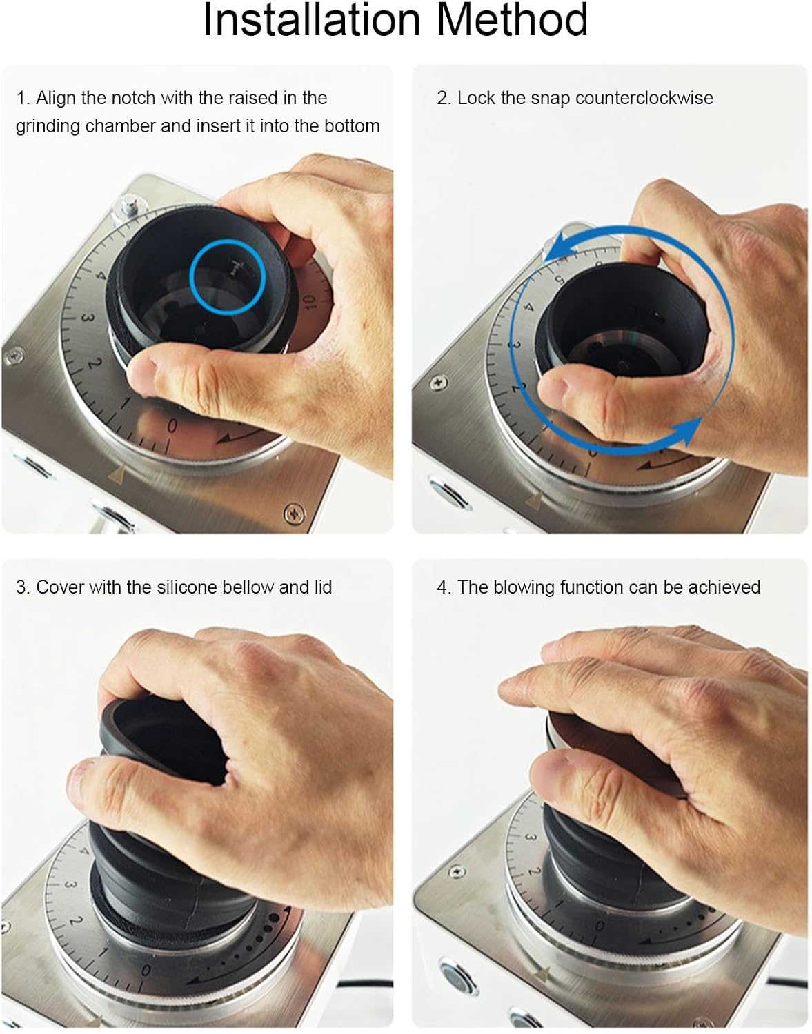 GOWENIC Silicone Coffee Bellow Fit for Gemilai 9015C, Coffee Grinder Silicone Retention Bellow Reduce Grinds Retention Air Pump Tool