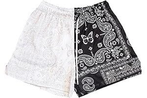 Louis Vuitton Paisley Shorts: Retro Casual Mesh Athletic Gym Shorts