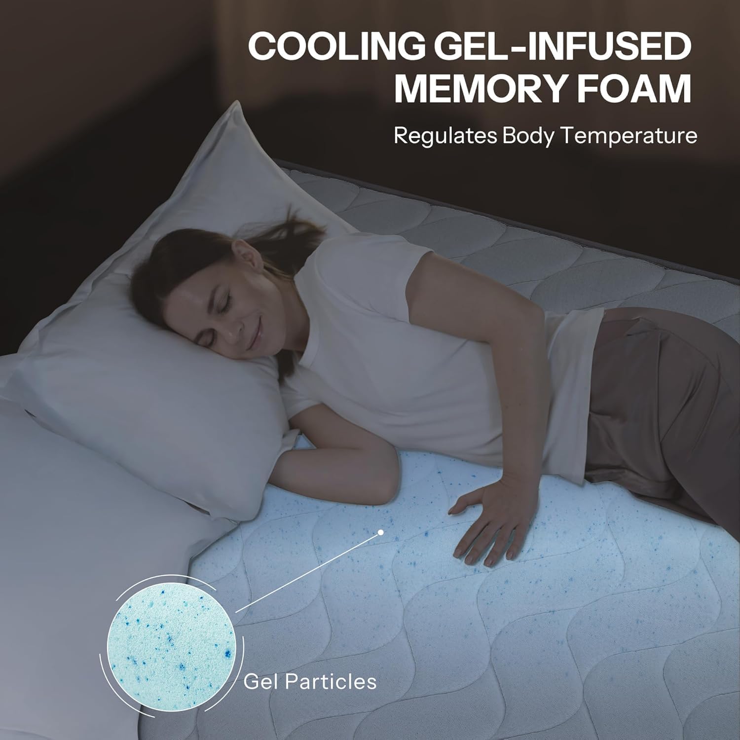 Hybrid Queen Mattress 10 Inch – Made in USA Medium Feel Queen Bed Mattress with Pocketed Coils & Cooling Gel Memory Foam, Reinforced Edge Support, CertiPUR-US Certified, Bed in a Box, SE-10-Q
