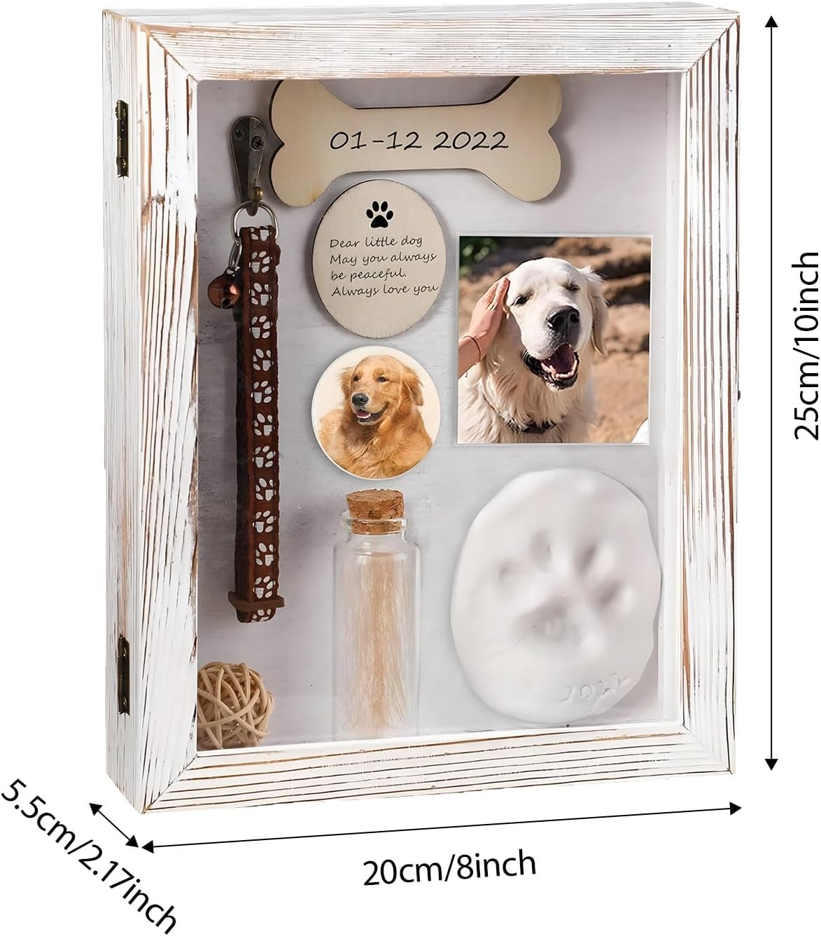 hejhncii Customizable Pet Artifact Frame with Removable EVA Backing for Photo Arrangement and Message Writing Pet Hair Artifact Frame