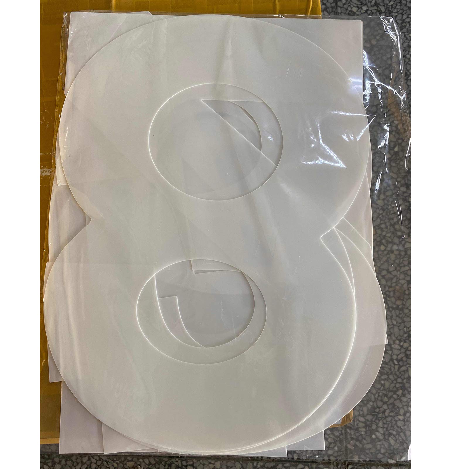 Numeral Cake Stencils - 0-8 Arabic Numbers -7