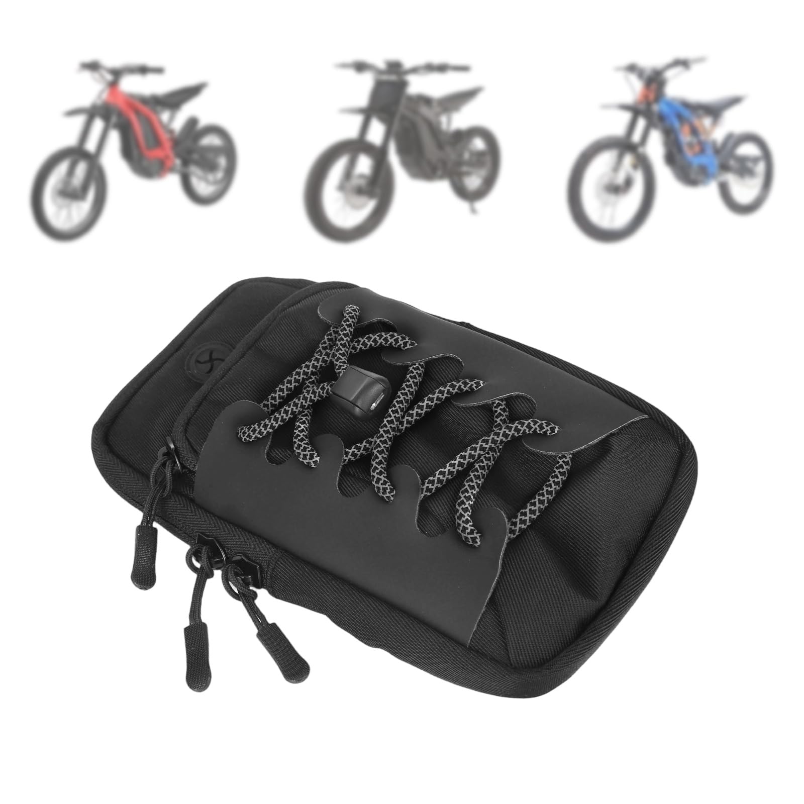 Torba Ramę Motocykla Terenowego, Wodoodporna Kieszeń Pokrywę Akumulatora Kompatybilna z Light Bee Segway S/X X260/X160 Eride Pro SS Czarna Akcesoria Motocyklowe