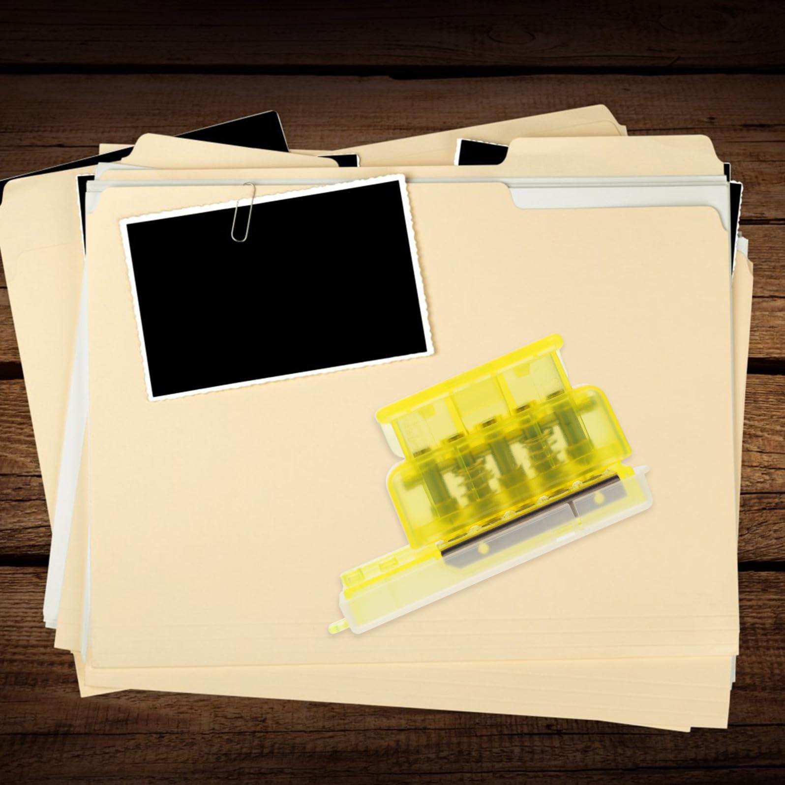 LALAFINA 4pezzi Punzonatrice Per Carta Trasparente Con Manico Ergonomico Perfetta Per Progetti Creativi e Rilegature Di Documenti Strumento Versatile Per Ufficio e Scuola
