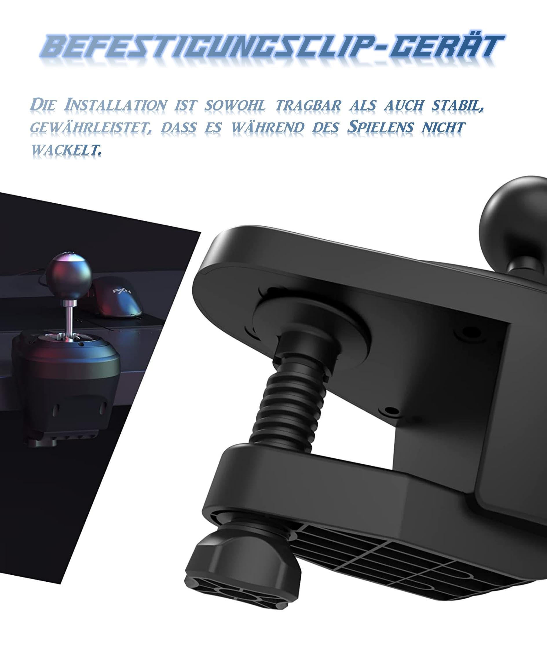 PXN A7 Schaltung, Gaming Lenkrad Schalthebel - Universal Shifter PC, 6+R Gängen, 3 Kabeln (USB, RJ11, DIN), P-Bremse und Hoch-Niedriggeschwindigkeits-Tasten - Gangschaltung für PC