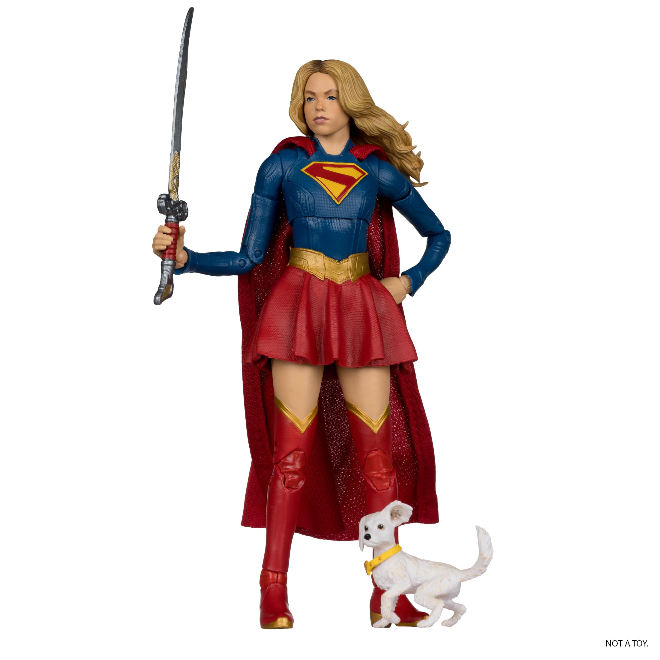 McFarlane -Figurina articolata da 18 cm "Supergirl e Baby Krypto" (film Supergirl) dell'universo DC (edizione Deluxe Theatrical)