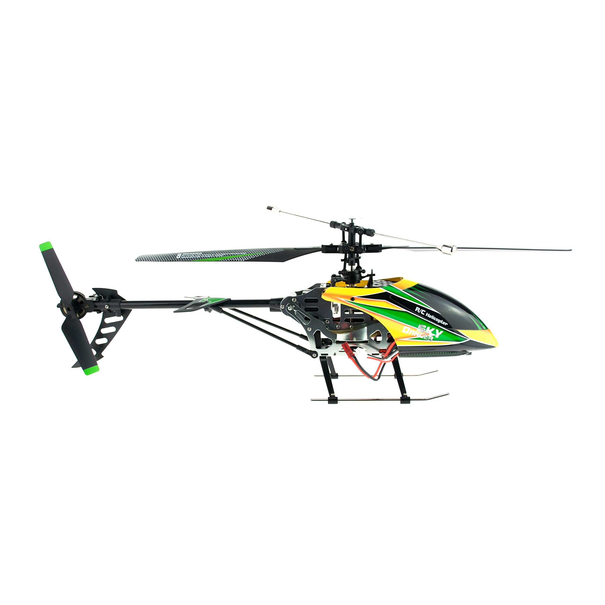 efaso RC Helikopter V912 z silnikiem bezszczotkowym – 2,4 GHz, 4-kanałowy helikopter Single Blade Gyro kompletny RTF