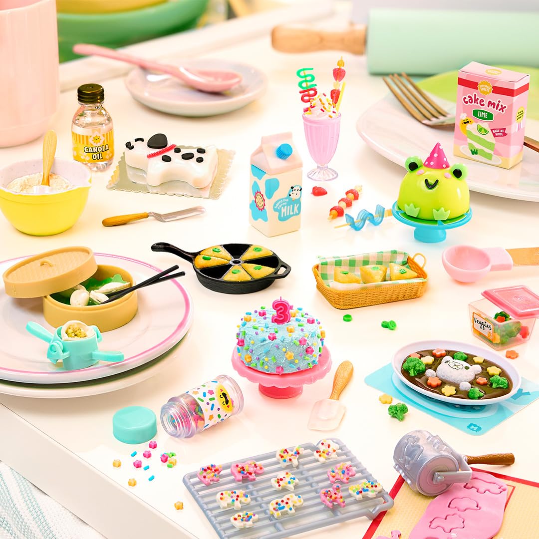 MGA Miniverse Make It Mini From Scratch seria 3 – DIY minifigurki o tematyce kulinarnej ze składnikami samoschnącymi i akcesoriami, 8 przepisów do zebrania, niejadalne, dla dzieci w wieku od 8 lat