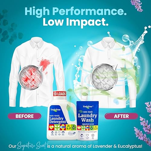 Miniatura 7 de Truly Free Detergente natural para ropa sensible  Respetuoso con el medio ambiente, a base de plantas, seguro para ropa de bebé  Polvo limpio y