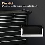 HOMCOM Rolling Tool Chest, 7-Drawer Lockable Tool Cabinet with 4 Wheels, Handle, Toolbox Storage Organizer for Garage, Workshop, Repair Shop, Black