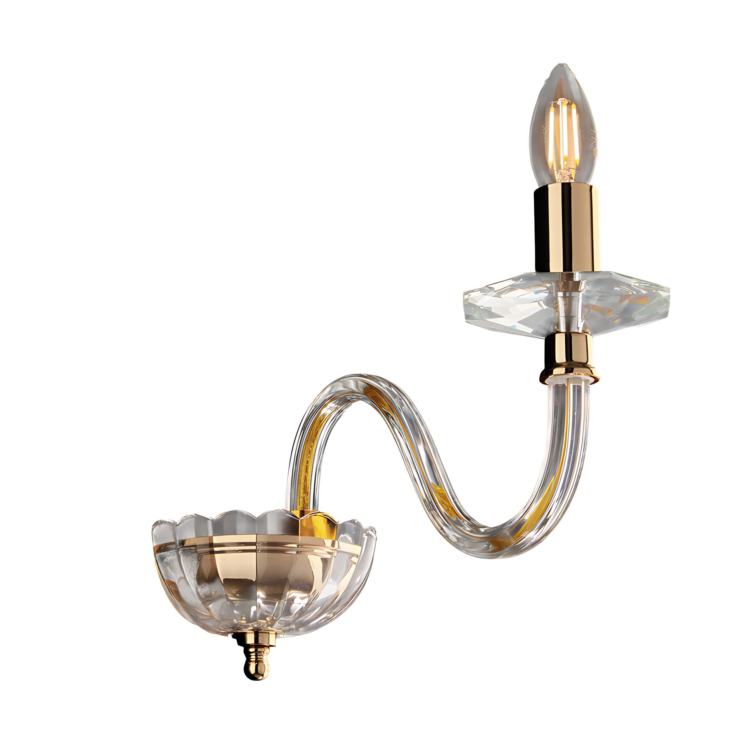 Applique Classica Ruben Cristallo Oro 1 Luce E14