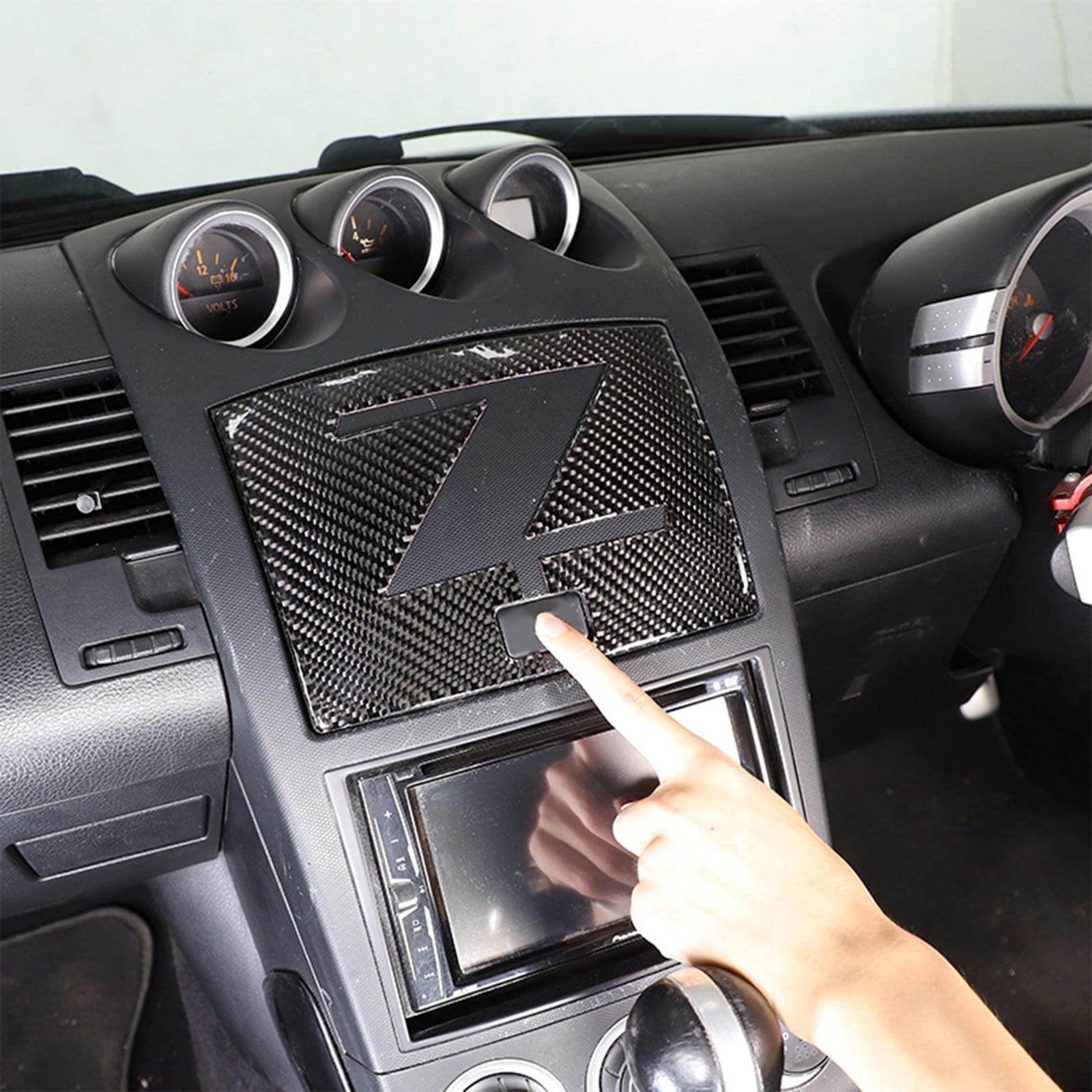 Daeiclru Soft Carbon Fiber Center Console Navigation Panel Cover