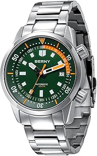 Automatische Uhr für Männer Taucheruhr 20ATM Mechanische Armbanduhr Saphirglas Bequeme Edelstahl Uhrenarmband Super leuchtende Männeruhren