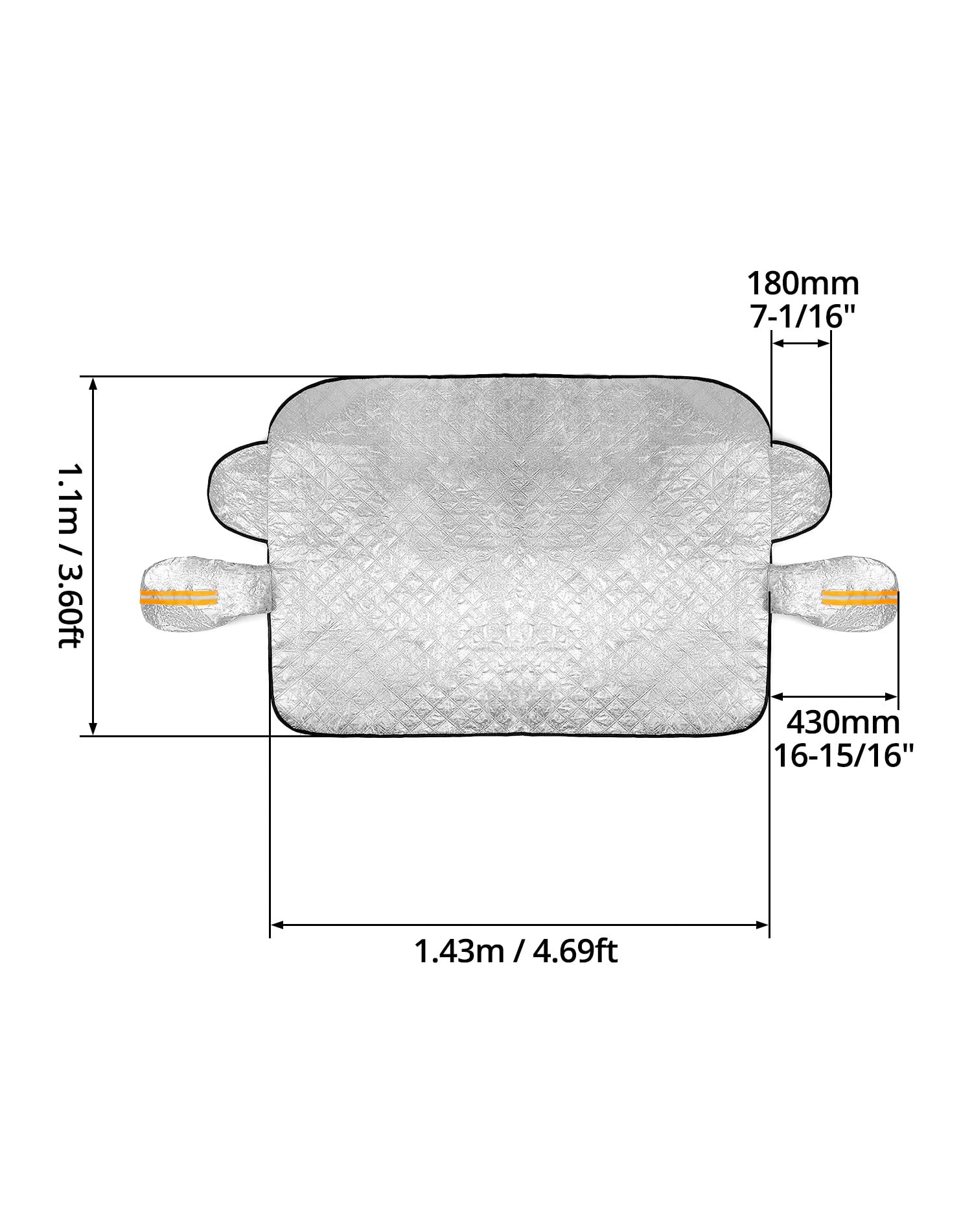 Protector De Parabrisas Magnético QWORK - Tamaño 145x113 Cm, Impermeable, Anti-UV Y Antipolvo