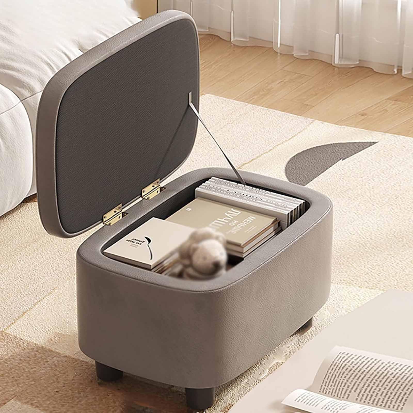 LWJSOCP Modern Small Ottoman with Sto Round Shoe Bench with Legs Foot Rest Stool for Entryway Living Room & Bedroom – Slish Sto Solut & Space Saver