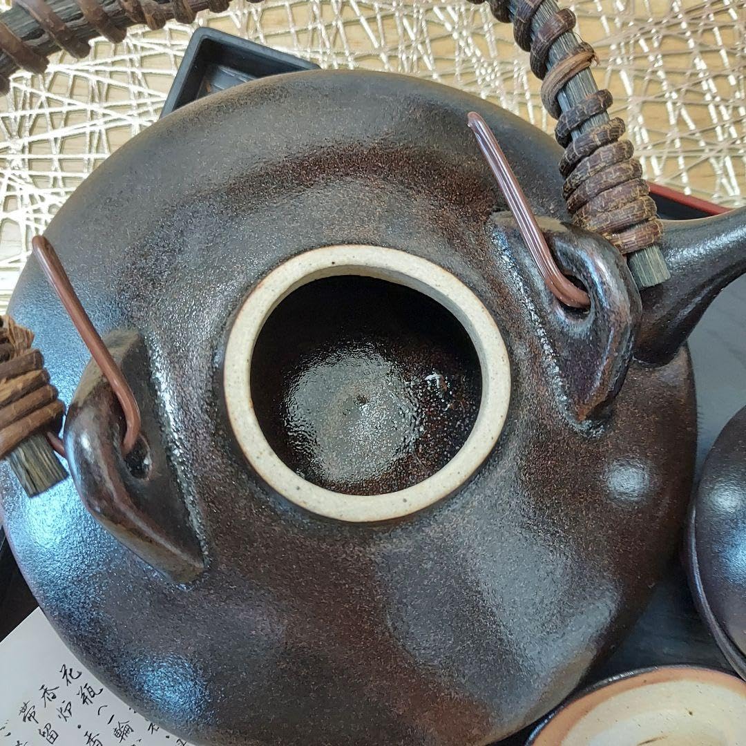 Amazon.co.jp: 薩摩焼桜岳陶芸酒器セット 黒千代香 黒ぢょか : ホーム