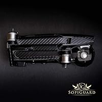 Vista 6 de SopiGuard Piel negra de la etiqueta engomada del vinilo de la fibra de carbono para DJI Mavic 2 ProZoom