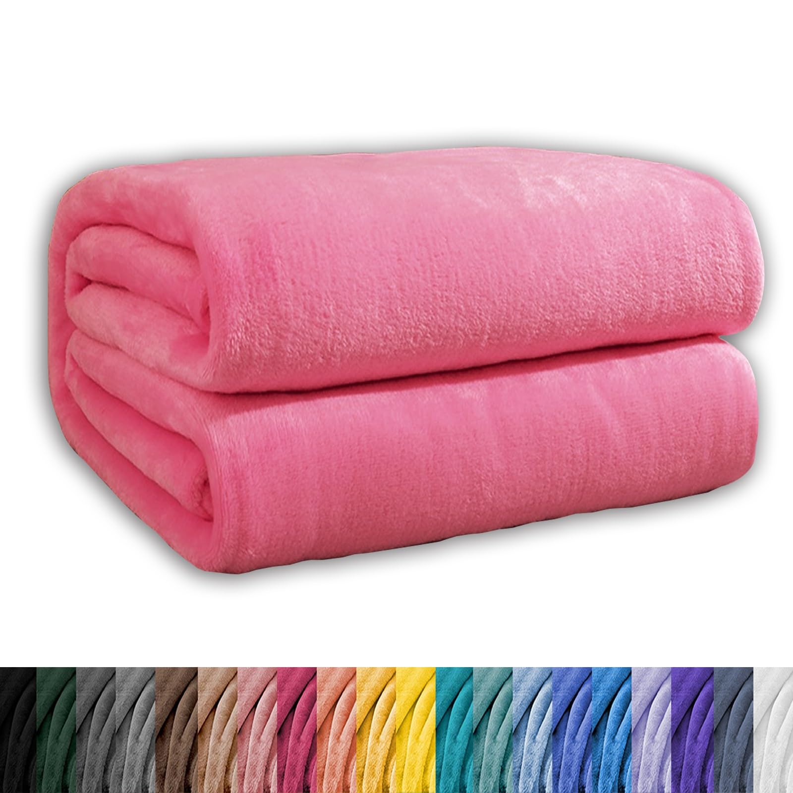 Couverture d'hiver en peluche rose pour des soirées cocooning au chaud