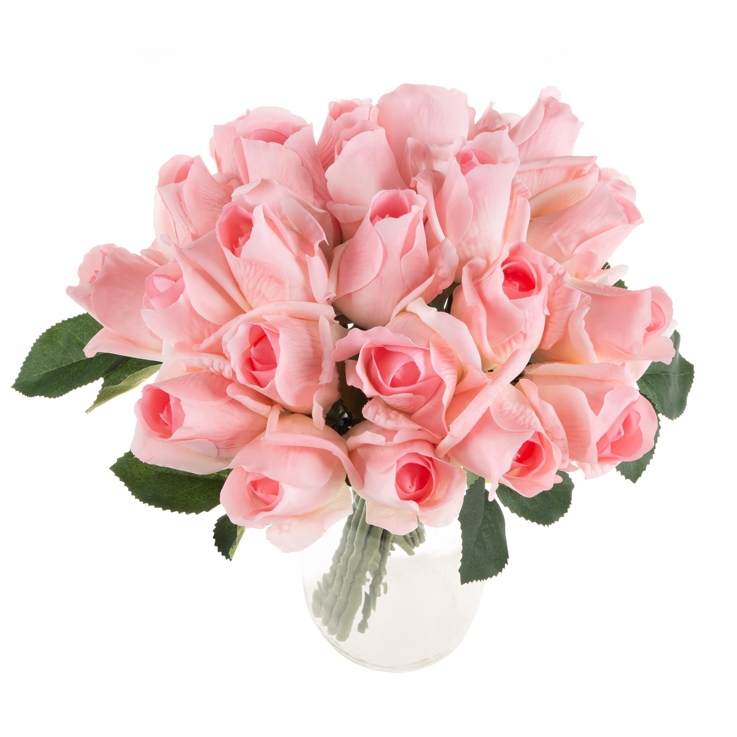Pure Garden – Confezione Da 24 Boccioli Di Rose Artificiali Gialle Con Stelo, In Lattice, Altezza 29 Cm, Per Decorazioni Matrimonio E Casa - 5
