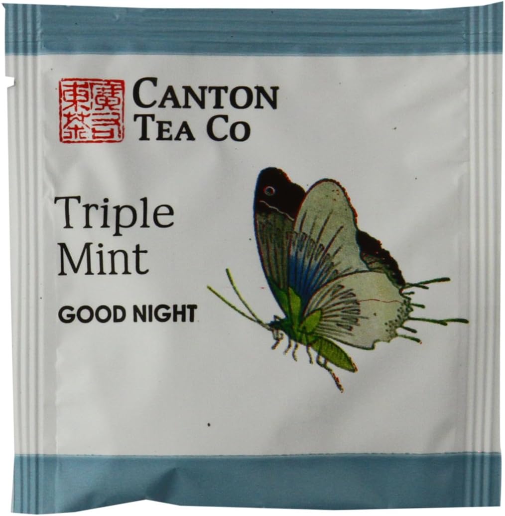 Canton Tea Wrapped Pyramids Triple Mint 50 Teabags