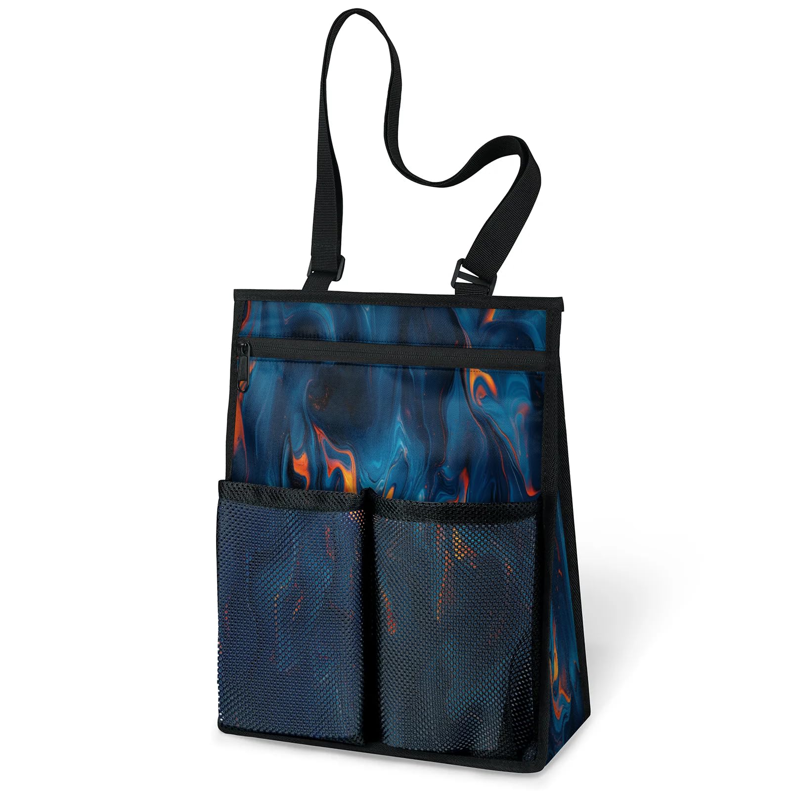 Ourtheme Colors Art Swirling Portable Shower Bag for Travel Gym Camp Beach Tote Shower Caddy Bags Hanging Toiletry